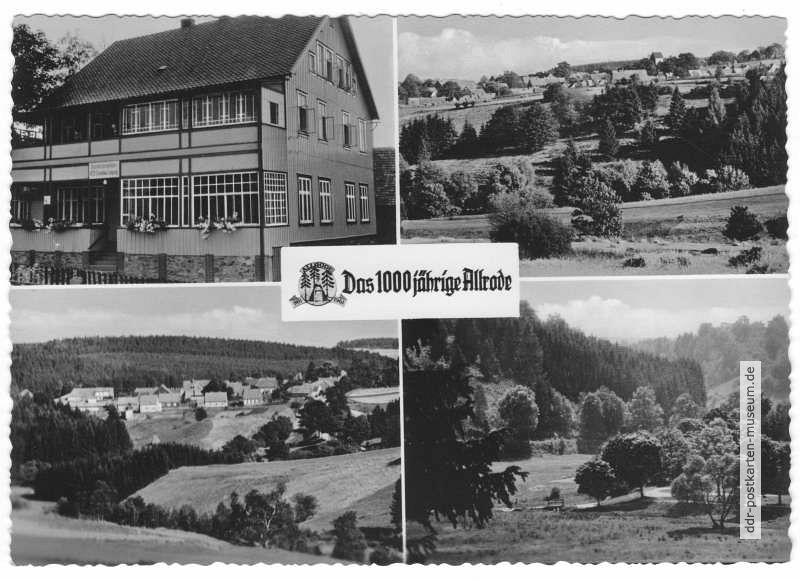 Ferienheim des VEB Eisenbau, Gesamtansicht, Luppbodetal - 1962