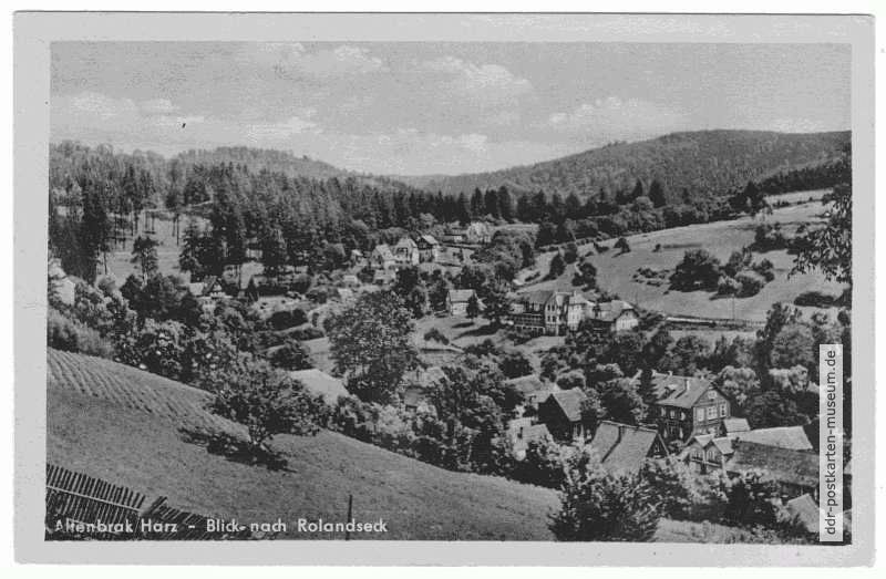 Altenbrak / Harz, Blick nach Rolandseck - 1954