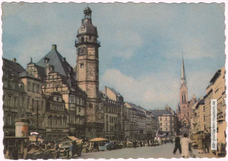 Markt mit Rathaus - 1960