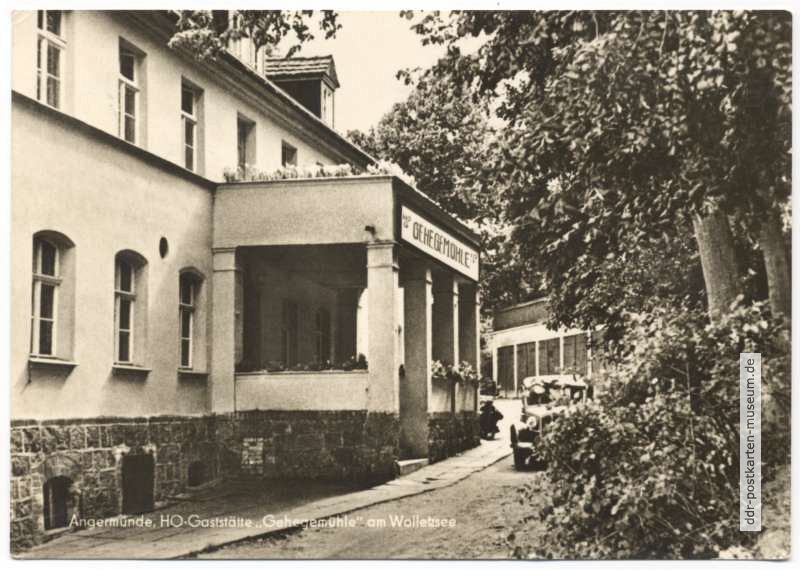 HO-Gaststätte "Gehegemühle" am Wolletzsee - 1968