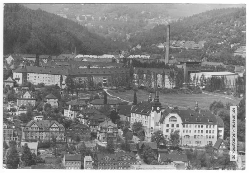 Blick vom Heidelberg zur Ernst-Schneller- Oberschule - 1979