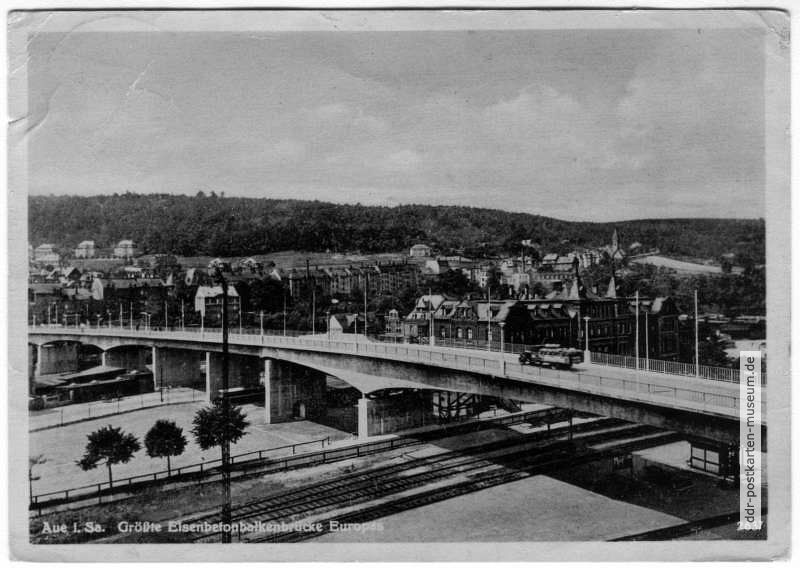Größte Eisenbetonbalkenbrücke Europas - 1950