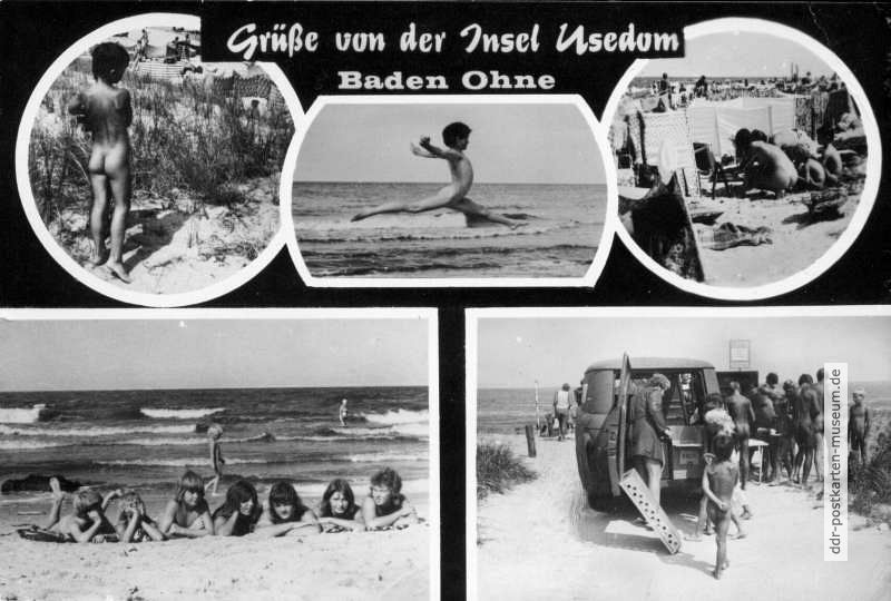 Baden ohne, Grüße von der Insel Usedom - 1985