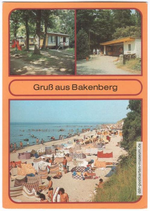 Bungalows, Wartehäuschen, Strand - 1987