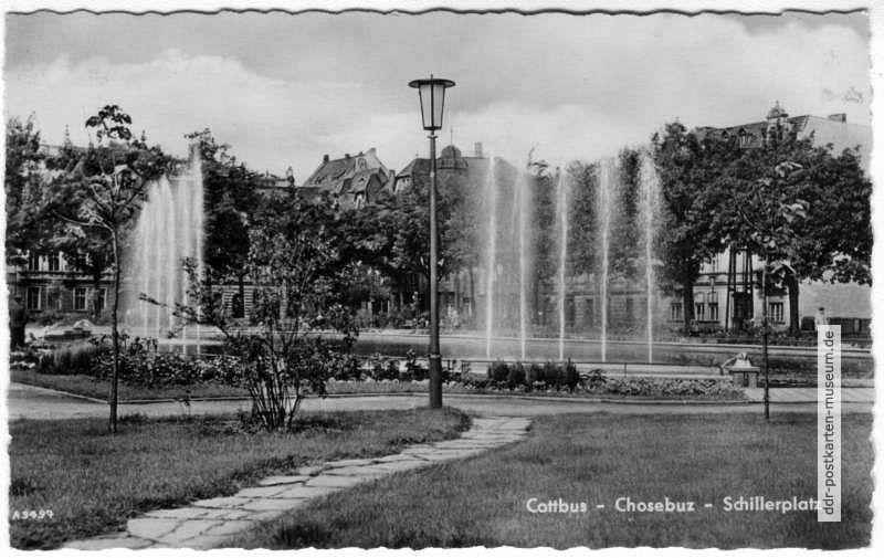 Fontänen auf dem Schillerplatz - 1960