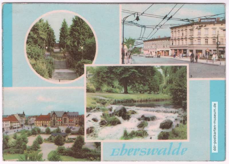 Erste farbige Mehrbildkarte von Eberswalde -1963