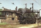 Dampflok 41 1150-6 rangiert im Bahnhof Camburg - 1988