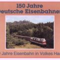 Jubiläumspostkarte mit Diesellok und Zug D 452 unterhalb der Wartburg - 1985