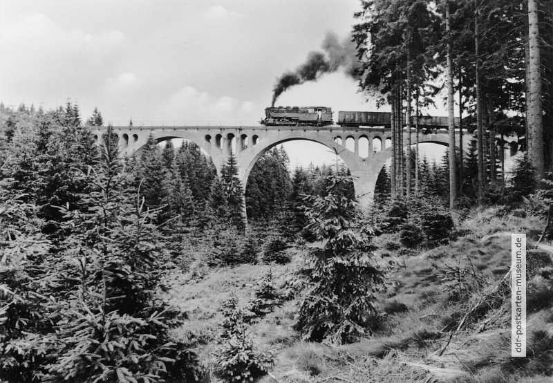 Viadukt im Finstergrund bei Ernstthal am Rennsteig - 1979