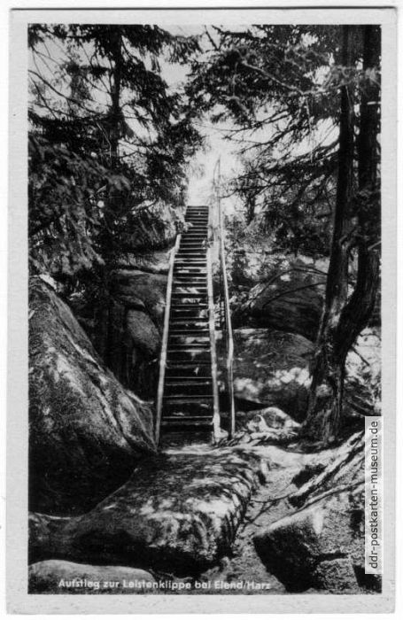 Aufstieg zur Leistenklippe bei Elend - 1951