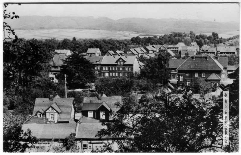 Blick vom Burgberg auf Ellrich - 1962