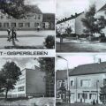 Kulturhaus, Neubauten, Oberschule und Gaststätte in Gispersleben - 1974