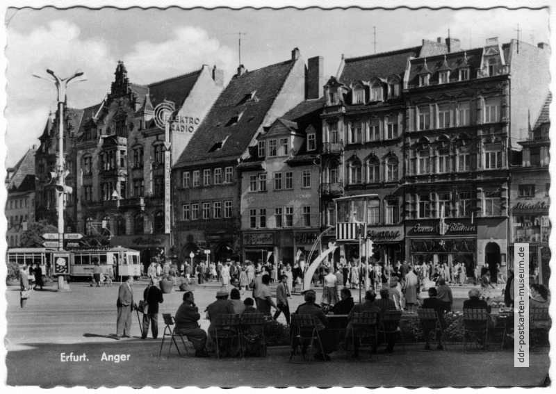 Straßenbahnhaltestelle am Anger - 1964