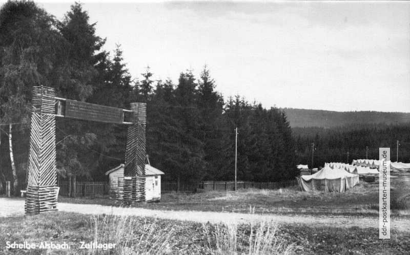 GST-Zeltlager "Junge Patrioten" in Scheibe-Alsbach - 1959