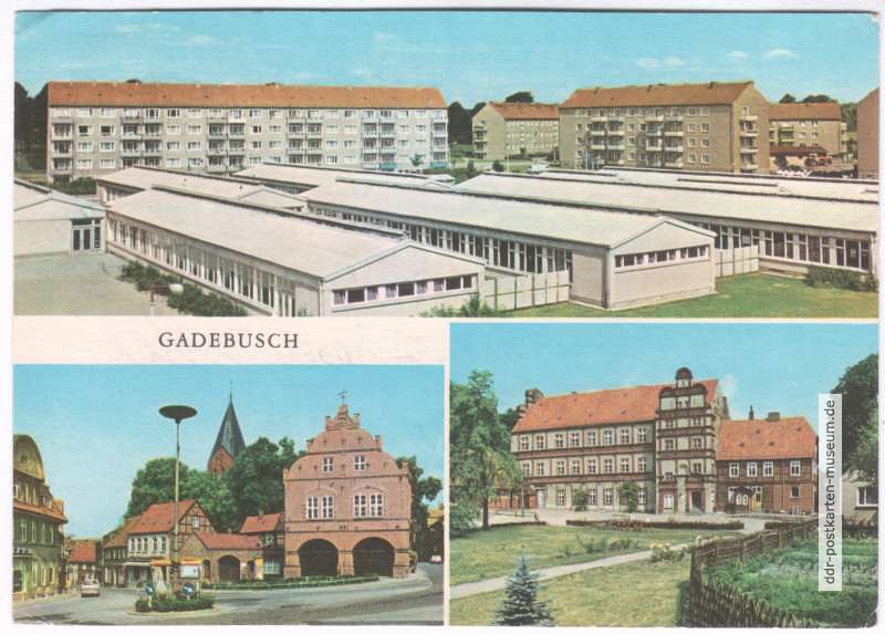 Oberschule II, Marktplatz mit Wollenbrügger Straße, Schloß (jetzt Internat) - 1977 