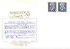 Ganzsache vom Kulturbund für Briefmarkenausstellung "interartes 72" von 1972 - 2 x 5 Pfennig Dauerserie Ulbricht