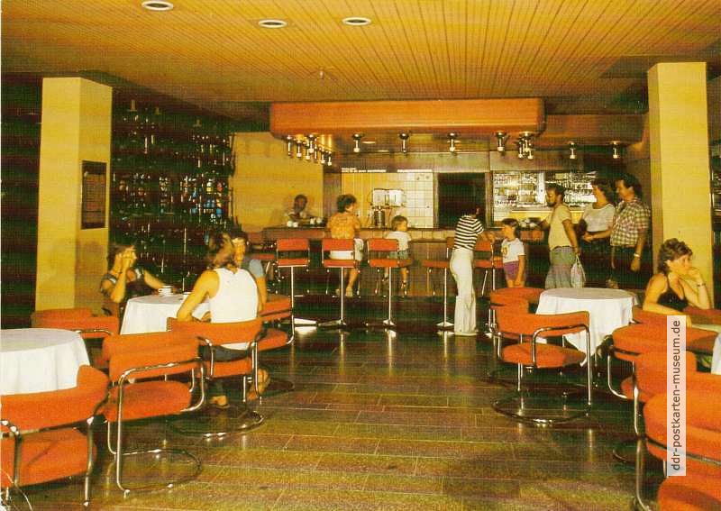 Zinnowitz, Cafe und Getränkebar vom Meerwasserhallenbad - 1986