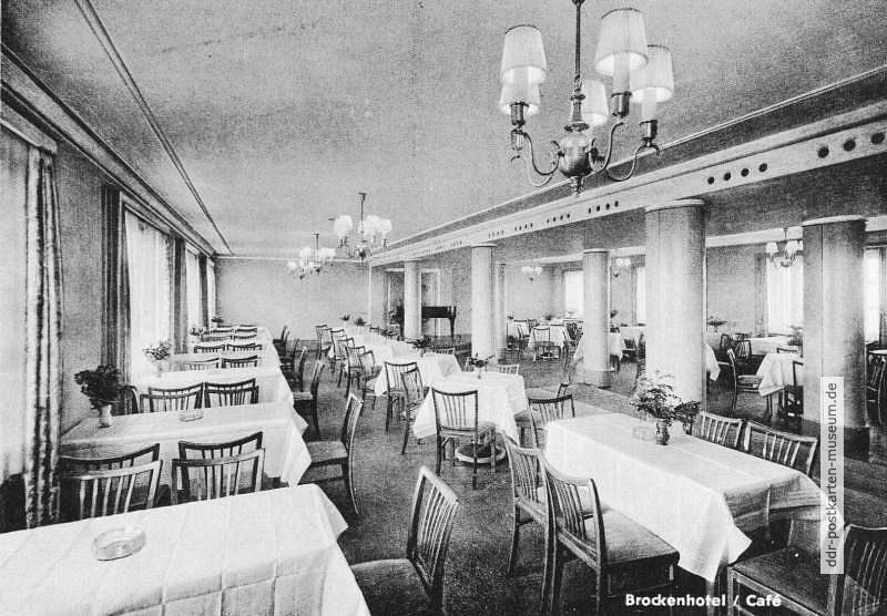 Brocken, Cafe im Brockenhotel - 1950