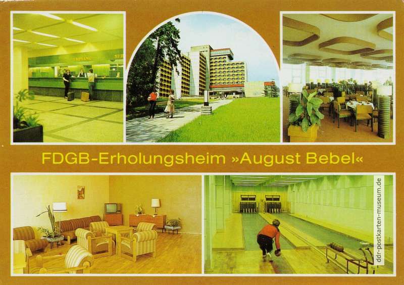 Friedrichroda, FDGB-Erholungsheim "August Bebel" mit Kegelbahn - 1982