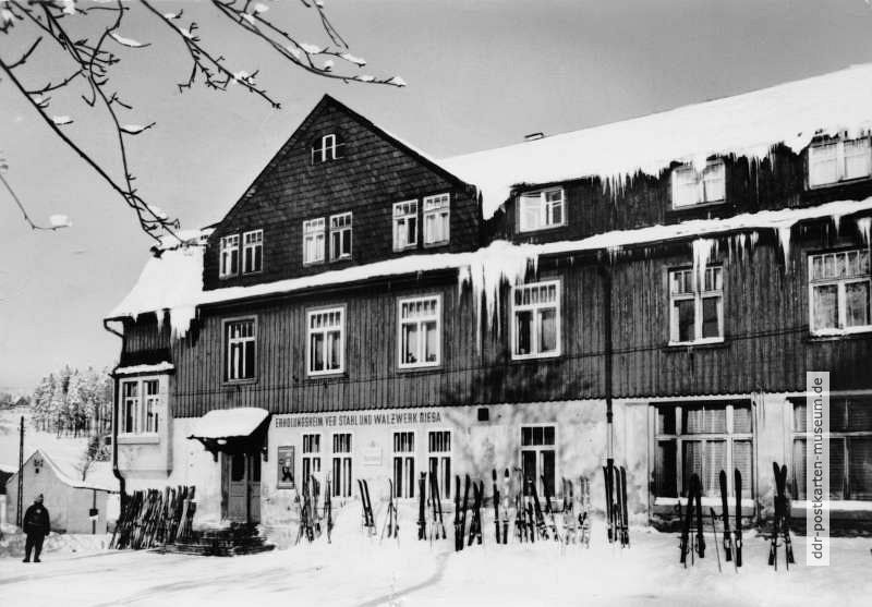 Steinbach bei Johanngeorgenstadt, Ferienheim des VEB Stahl- und Walzwerk Riesa - 1966