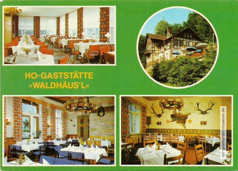 Bad Schandau, HO-Gaststätte "Waldhäusl" mit Baude und Jagdzimmer - 1982
