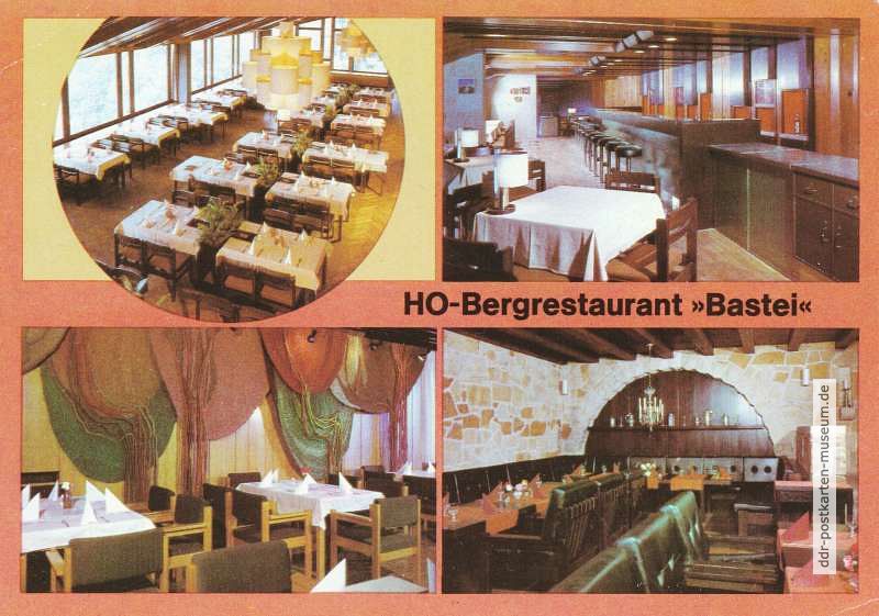 Bastei bei Rathen (Sächsische Schweiz), HO-Bergrestaurant "Bastei" - 1983