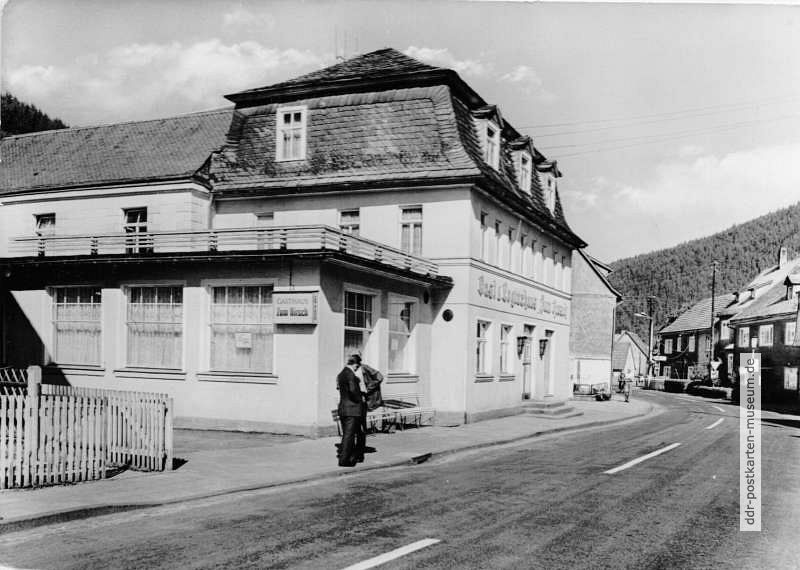 Unterweißbach im Thüringer Wald, Gast- und Logierhaus "Zum Hirsch" - 1975
