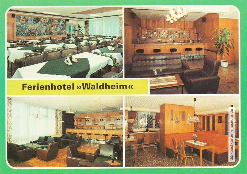 Arendsee, Ferienhotel "Waldheim" mit Kellergaststätte "Zum Dreschflegel" - 1990