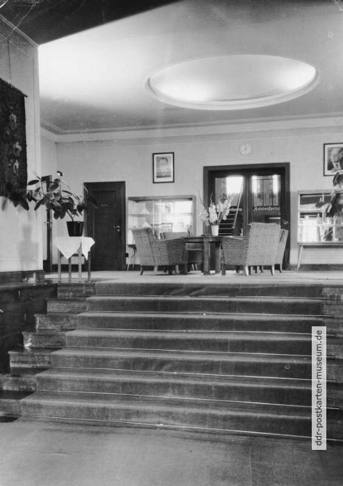 Schierke, Empfangshalle im Hotel "Heinrich Heine" - 1961