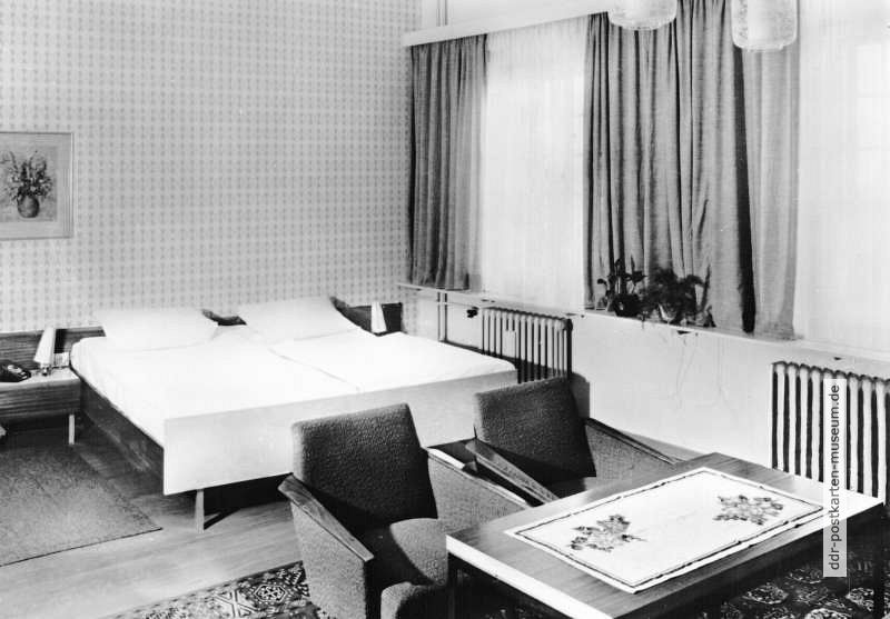 Wartburg bei Eisenach, Doppelzimmer im Wartburghotel - 1972