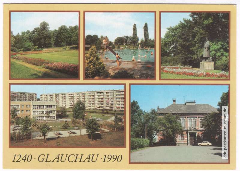 Rosarium, Freibad, Agricola-Denkmal, Neubaugebiet Sachsenallee, Webschule - 1990