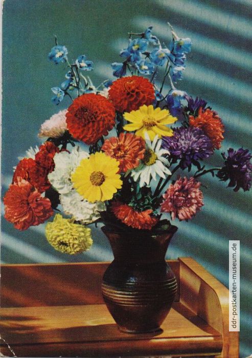 Rückseite: "Herzlichen Glückwunsch zum Namenstag" - 1961