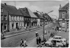 Blick in die Friedensstraße am Rathaus - 1969