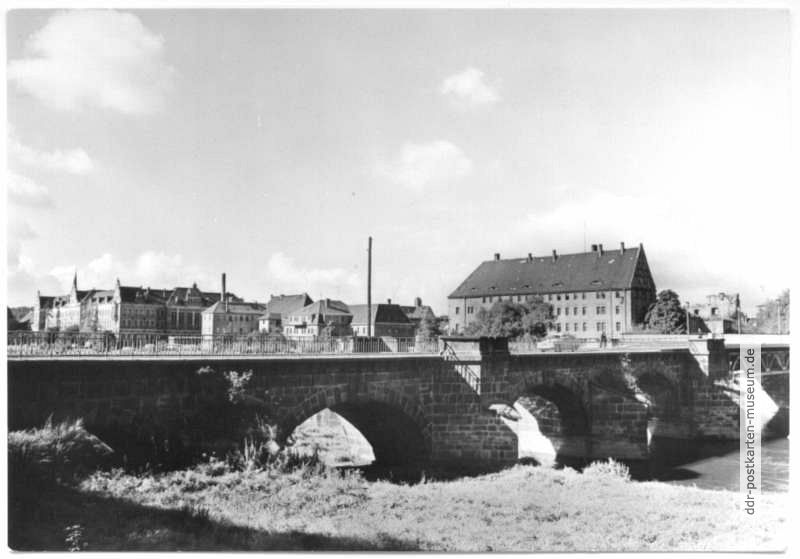 Alte Muldebrücke und ehemaliges Schloß - 1978