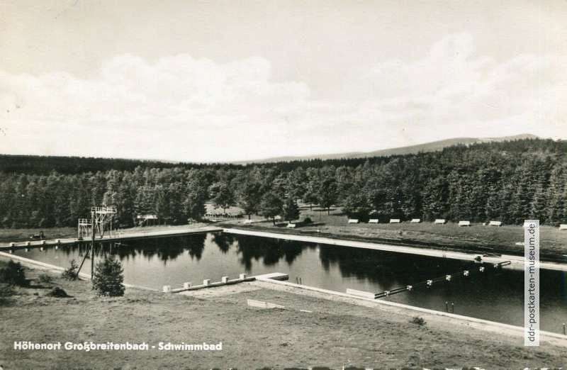 Schwimmbad beim Höhenort Großbreitenbach - 1961