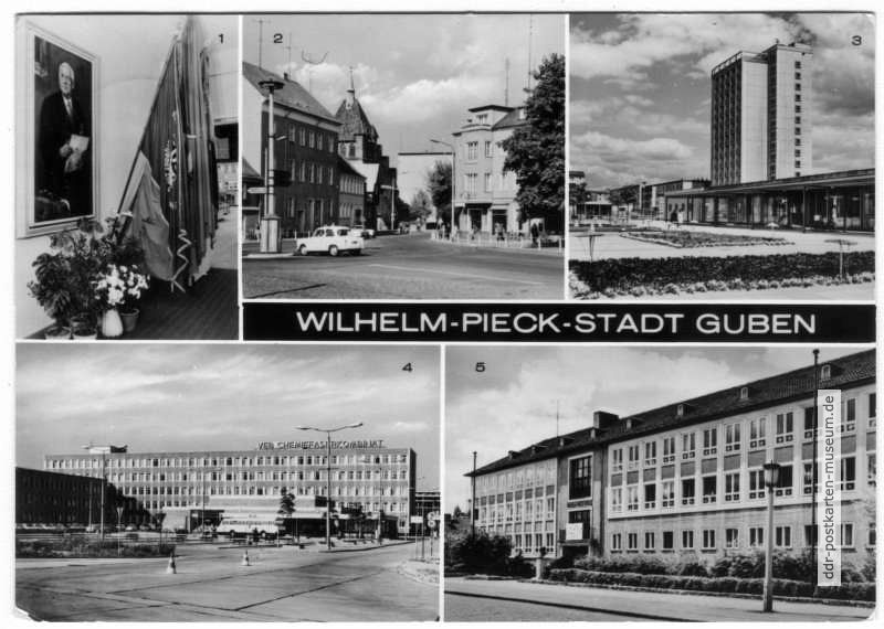 Pieck-Gedenkstätte, Wilhelm-Pieck-Straße, Obersprucke, Chemiefaserwerk, Oberschule - 1977