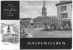 1000 Jahre Haldensleben, Friedrich-Engels-Platz mit Rathaus - 1965