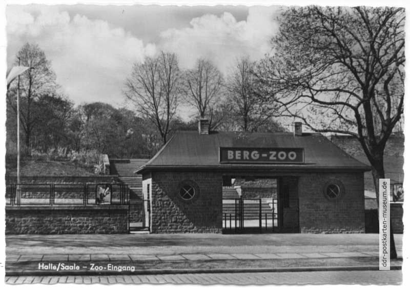 Berg-Zoo Halle, Haupteingang - 1961