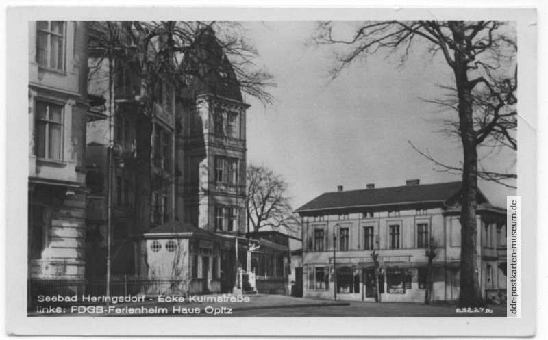 Seestraße / Ecke Kulmstraße, FDGB-Ferienheim "Haus Opitz" - 1953