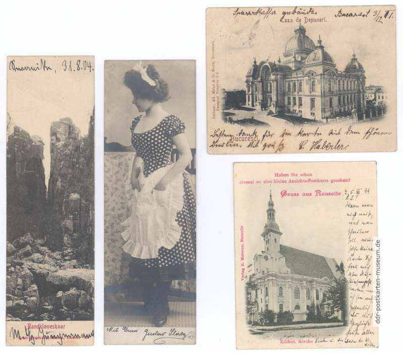 Ansichtskarten im Kleinstformat, 1899 / 1901 / 1903 / 1904