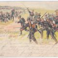 Militärische Ansichtskarte "Gruss vom Gefechts-Schiessplatz" aus Preussen von 1899