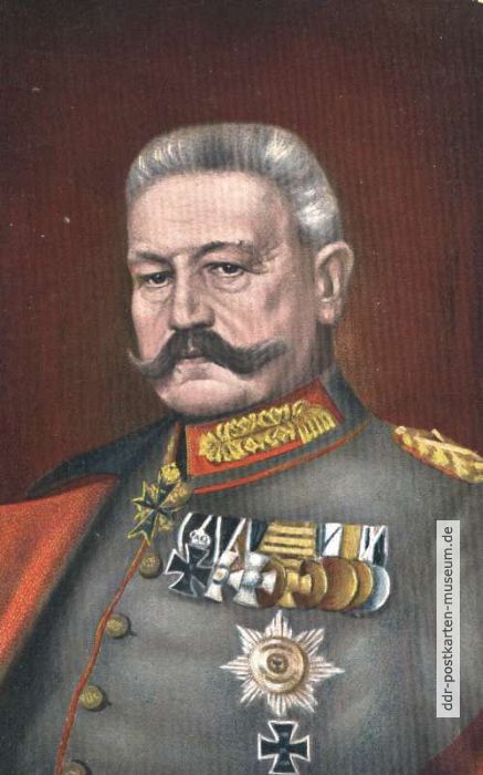 Gemälde des Obersten Heeresführers des Deutschen Reiches, Generalfeldmarschall Paul von Hindenburg