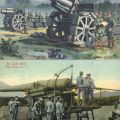 Kanone 21 cm Deutsche Mörser-Batterie und Amerikanisches Geschütz in New York - 1915