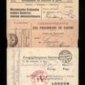 Kriegsgefangenen-Postkarten aus Rußland, Frankreich und nach England - 1918