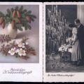 Grußkarten zum Weihnachtsfest um 1935