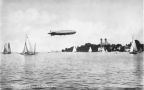 Ansichtskarte mit Luftschiff "Zeppelin" in Friedrichshafen am Bodensee - 1936