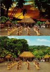 Ansichtskarte aus Tahiti mit Hintergrundaustausch - 1988