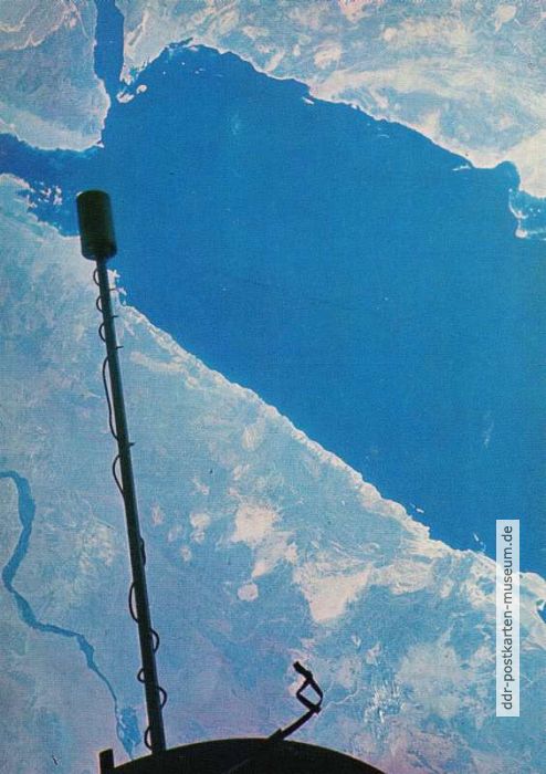 Satellitenbild vom Roten Meer, Ägypten und Saudi-Arabien von "Gemini 11" - 1989