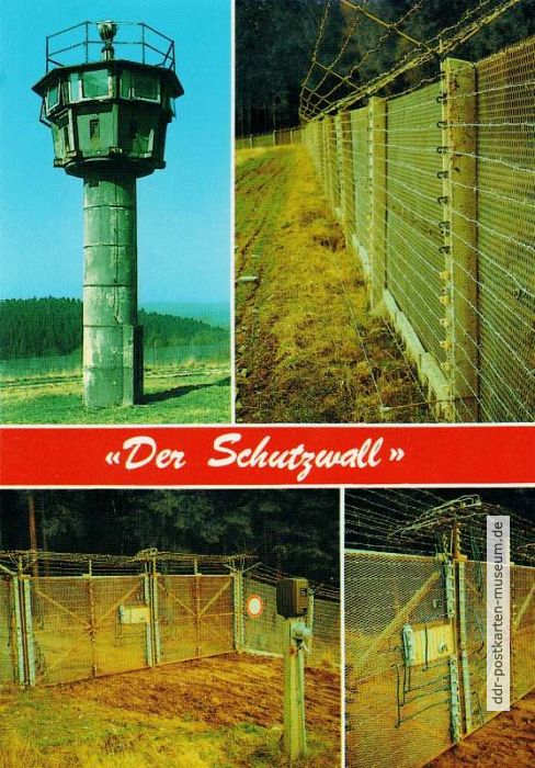 Nicht mehr benötigte DDR-Grenzanlagen bei Worbis vor der Demontierung - 1990