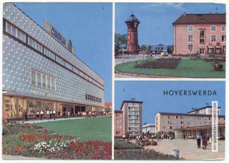 Centrum-Warenhaus, Wasserturm, HO-Gaststätte - 1969